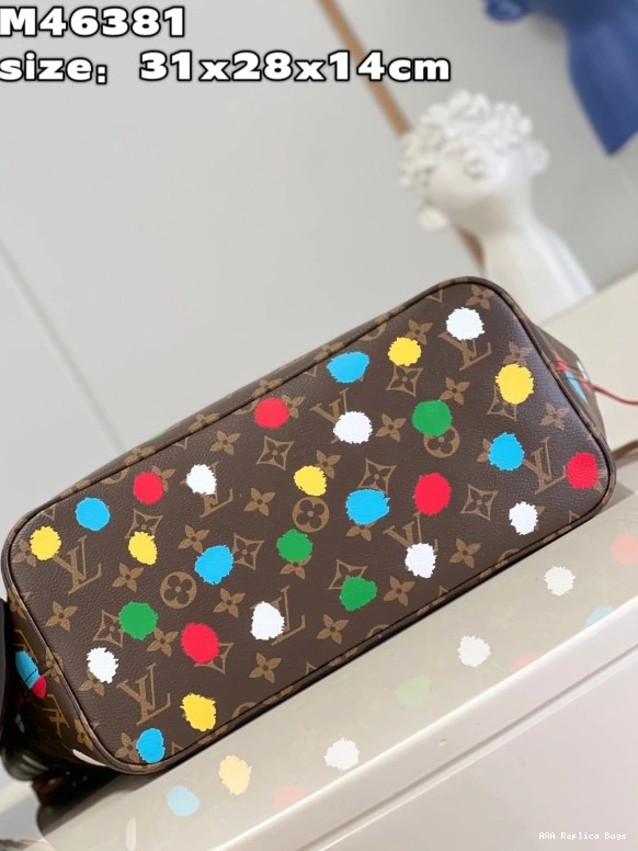 Aaa replica bags MM LOUIS YK NEVERFULL VUITTON x 0727